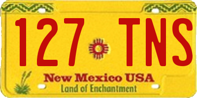 NM license plate 127TNS