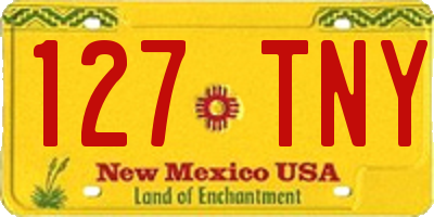 NM license plate 127TNY