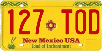 NM license plate 127TOD