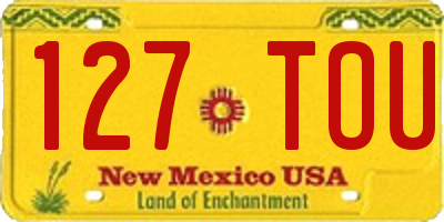 NM license plate 127TOU