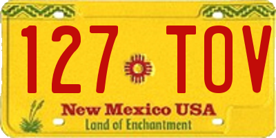 NM license plate 127TOV