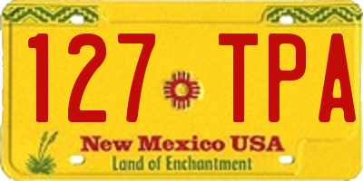 NM license plate 127TPA
