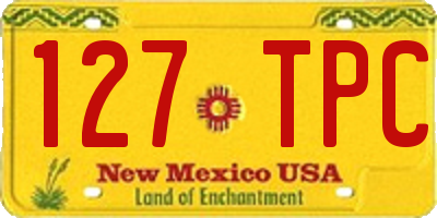 NM license plate 127TPC