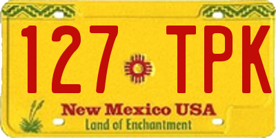 NM license plate 127TPK