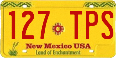 NM license plate 127TPS