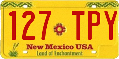 NM license plate 127TPY