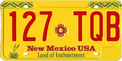 NM license plate 127TQB
