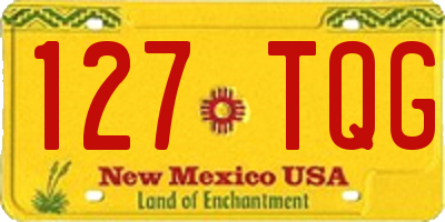 NM license plate 127TQG
