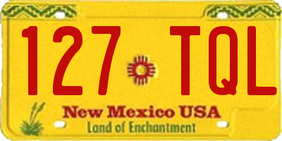 NM license plate 127TQL