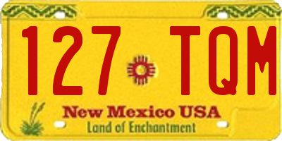NM license plate 127TQM