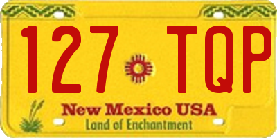 NM license plate 127TQP