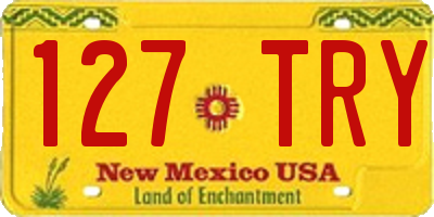 NM license plate 127TRY