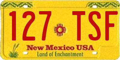 NM license plate 127TSF