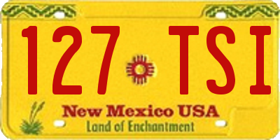 NM license plate 127TSI