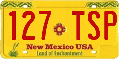 NM license plate 127TSP