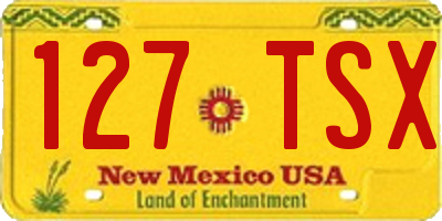 NM license plate 127TSX