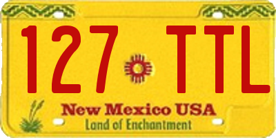 NM license plate 127TTL