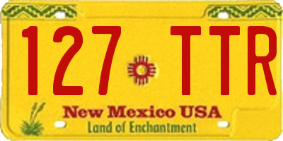 NM license plate 127TTR