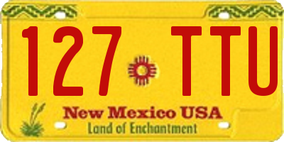 NM license plate 127TTU