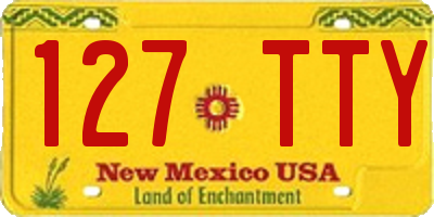 NM license plate 127TTY