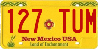 NM license plate 127TUM