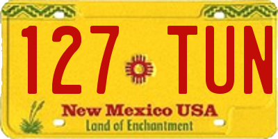 NM license plate 127TUN