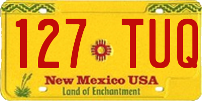NM license plate 127TUQ