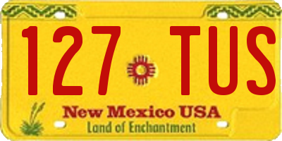 NM license plate 127TUS