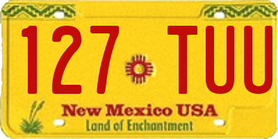 NM license plate 127TUU