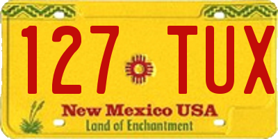 NM license plate 127TUX
