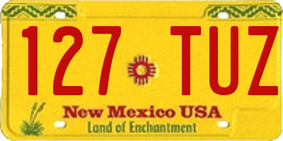 NM license plate 127TUZ