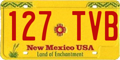 NM license plate 127TVB