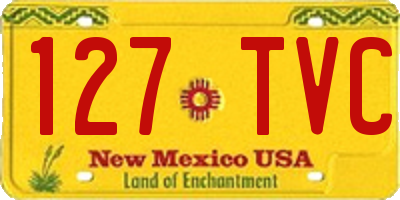 NM license plate 127TVC
