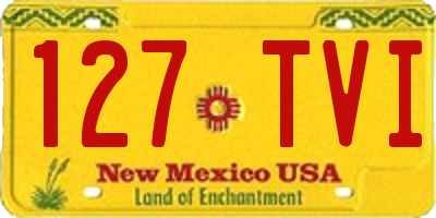 NM license plate 127TVI