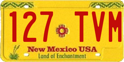 NM license plate 127TVM