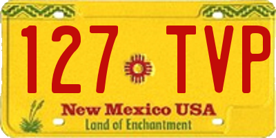NM license plate 127TVP