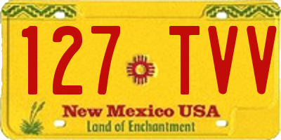 NM license plate 127TVV