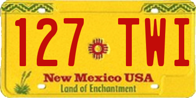 NM license plate 127TWI