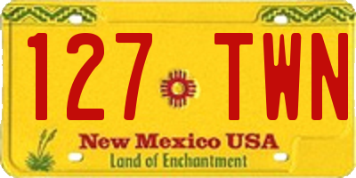 NM license plate 127TWN
