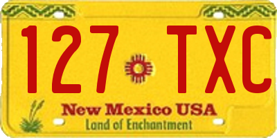 NM license plate 127TXC