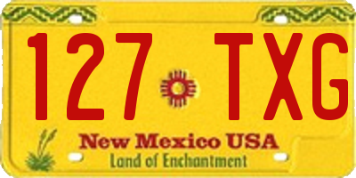 NM license plate 127TXG