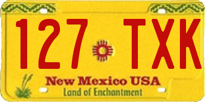 NM license plate 127TXK