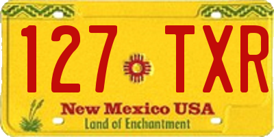 NM license plate 127TXR