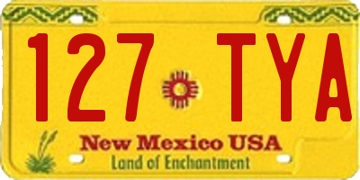 NM license plate 127TYA