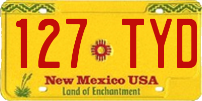 NM license plate 127TYD