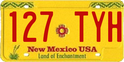 NM license plate 127TYH