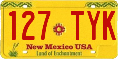 NM license plate 127TYK