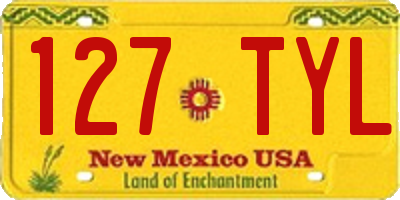 NM license plate 127TYL