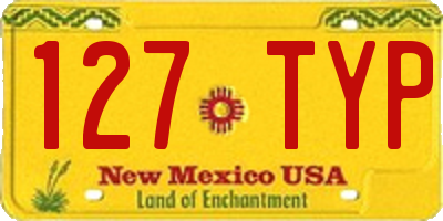 NM license plate 127TYP