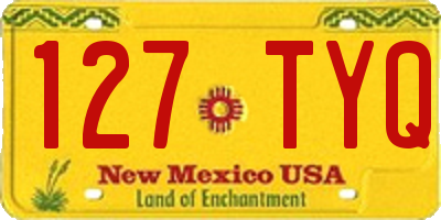 NM license plate 127TYQ